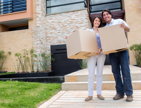 Loaded van ready for house moving